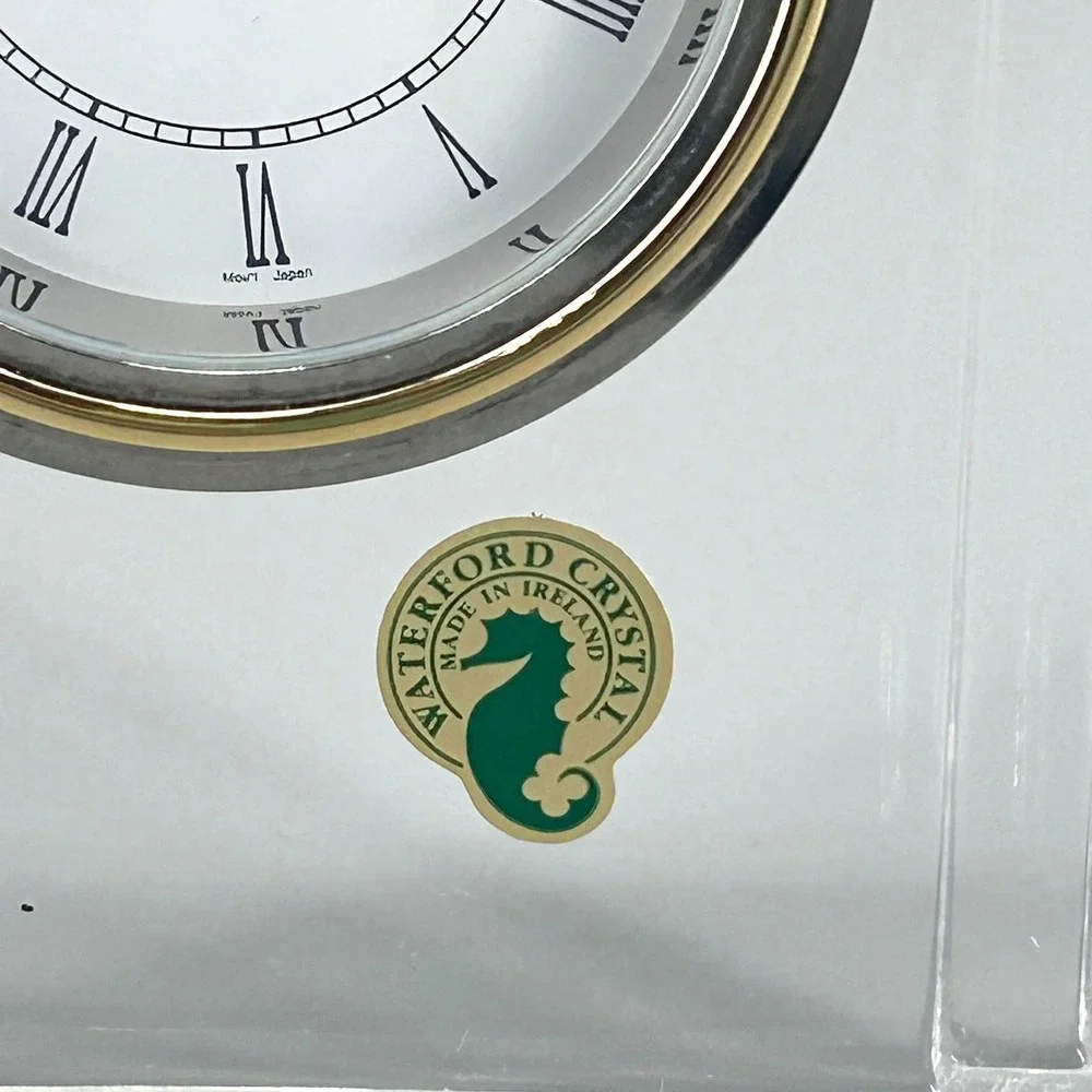 Waterford Crystal Metropolitan Clock Art Deco Lead Crystal Ireland NEW Battery